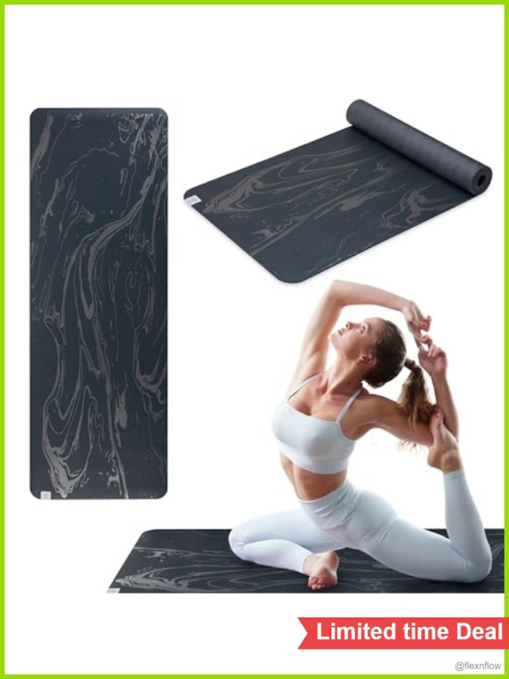 Gaiam Dry-Grip Non-Slip Yoga Mat, Lightweight Cushioned Exercise Mat for Hot